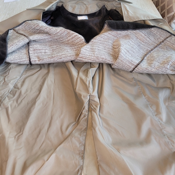 Woodmere Mens Trench Coat Sz 40 R Removable Lining Tan Buttons Pockets VTG Korea - Picture 11 of 14